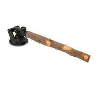 Support de perchoir à Oiseaux Portable, perchoir de Douche en Bois antidérapant réglable pour Perroquet, perchoirs de fenêtre avec ventouses pour perroquets de Petite et Moyenne (20CM)