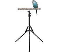 Support de perchoir à oiseaux réglable - Barre d'entraînement, poste d'activité en bois - Station de repos extensible pour oiseaux d'altitude pour Amazonie - Grace grise africaine - Utilisation dans