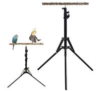 Support de perchoir à oiseaux - Support de perchoir en bois pour perruche, support réglable pour dressage d'oiseaux | Support de cintre d'entraînement pour perroquets de longue durée