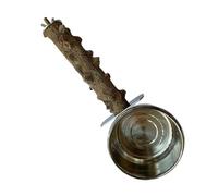 Support de perchoir en bois de perroquet, perche de perche avec tasse d'alimentation, Perche de cage d'oiseau en bois avec bol, Supplies pour animaux de compagnie pour la santé naturelle pour les perr