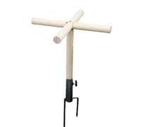 Support de perchoir pour volaille pour une utilisation en extérieur, double perchoir en bois avec configuration pour poules et coqs, support de poulet, volaille, double enclos en bois, poule coq