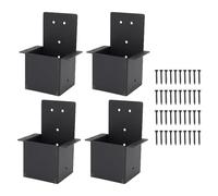 Support De Pergola En Acier Au Carbone, Équerre De Fixation Pour Poteau 4x4, Revêtement Poudre Noir - Haute Résistance, Stabilité Renforcée, Installation Facile Pour Cabanes Et