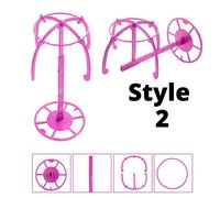 Support De Perruque En Plastique,Rose,Pliable,Portable,Pour Plusieurs Perruques,Expédition Plus Rapide,5 Pièces - Type 5pack 2