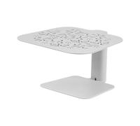 Support de pesée à café en acier inoxydable pour machine à expresso avec hauteur réglable de 8,5 à 14,5 cm, support de cadre compatible avec la plupart des machines à café, noir (blanc C)