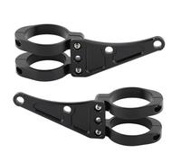 Support de Phare de Moto 34mm-58mm, Pince de Montage, Tube de Fourche, Support de lumière 54mm 49mm 45mm 41mm 37mm (Size : Black fit 55-58mm)