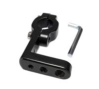 Support De Phare Moto - Support D’Extension Réglable Pour Guidon | Table Pour Tube/Barre | Accessoire De Sécurité Pour Conduite De Nuit, Voyage Longue Distance & Trajets Urbains - Noir