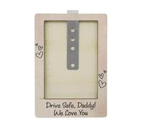 Support de photo pour visière de voiture - Clip de cadre photo en bois - Tableau de bord minimaliste - Affichage de mémoire peu encombrant avec adhérence sûre - Accessoire souvenir pour cadeau de
