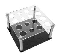 Support de Pièces D’échecs Acrylique et Acier Inoxydable, 3 Ouvertures | Maintien Vertical Stable, Anti-basculement, Rangement Net, pour Moules de Pièces D’échecs en Résine, Bureau DIY