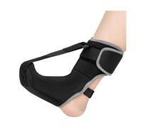 Support de Pied Attelle Plantaire, Attelle de Nuit pour Fasciite Plantaire, Pantalon d'Insertion Ajustable pour Gouttes Attelle de Cheville SBR Respirante, Noir, S