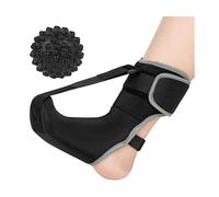Support de Pied d'Attelle de Nuit pour Fasciite Plantaire, Pantalon d'Insertion Ajustable pour Gouttes Attelle de Cheville SBR Respirante, Noir, 1M