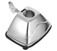 Support de Pied de Grosse Caisse en Métal Argenté Réglable pour Batterie | Fixation à Entraxe 5x9cm, Finition Polie, Usage Scène et Mise à Niveau de Kit, pour Batteurs