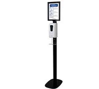 Support de Pied pour Distributeur Automatique de Gel/Liquide désinfectant - Hauteur 154 cm - Cadre avec Panneau d'information A4 Non Inclus