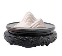 Support de piédestal en Bois 5, 4x1, 6 Pouces piédestal en Bois Rond avec Sculpture détaillée pour Le Pot de Plantes, la théière, Le Vase et Plus, la Colonne Montante, Le Support