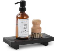 Support de piédestal en bois de Regina,colonne montante en bois de ferme,support de plat de Regina,décor de compteur d'escalier pour HOKitchen,plante de bougie rustique - Type Black