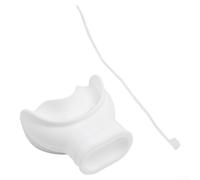 Support de pieuvre avec couvercle d'embouchure pour équipement de plongée avec tuba, silicone léger conçu pour un ajustement sûr du régulateur (blanc)