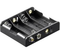 Support de pile 4x LR6 (AA) Goobay 81466 raccordement par empreinte pile 9V (L x l x H) 61.7 x 56.6 x 15.5 mm