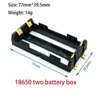 Support De Piles 1x2x18650 Smd Smt,Boîte De Rangement Avec Broches En Bronze,Fente 1/2,Coque De Batterie Rechargeable 2*18650 - Type 18650 2 Knot
