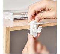 Support De Pince Porte-Rideaux 2Pcs Barre Transversale Réglable Tringle à Rideaux en Plastique Pour Stockage De Serviette Crochet