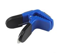 Support de pinceau en plastique pour pots de peinture, outil essentiel pour charpentiers et peintres pour garder les pinceaux propres, rouge ou bleu (bleu)