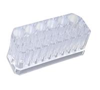 Support de pinceaux de maquillage robuste en acrylique pour un placement sûr des ongles, pinceaux artistiques, amélioration des flux de travail en salon et rangement des pinceaux de studio