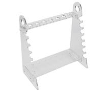 Support de pipette, porte-pipette trapézoïdal en verre organique, diamètre de trou de 1,5 cm, support de pipette pouvant contenir 14 pipettes pour projets d'expérimentation de réactifs chimiques, labo