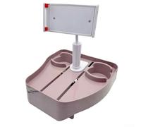 Support de piscine réglable 3 en 1 avec porte-gobelet et support de téléphone, plateau de baignoire en plastique pour boissons et appareils mobiles, accessoire gris pour se détendre dans les piscines