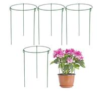 Support de pivoine - 4 pièces de support robustes - Anneau de pivoine pour support végétal envahissant - Pour roses orchidées fleurs hortensias dahlias plantes potagères maison intérieur extérieur