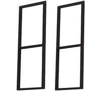 Support de plafond carré en tube de 30 cm x 60 cm - Kit d'étagère à suspendre en métal à 2 couches avec vis d'installation pour le rangement et la niisation de la cuisine