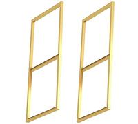 Support de plafond carré en tube de 30 cm x 60 cm, sans planche, étagère à suspendre en métal à 2 couches avec kit de vis d'installation pour le rangement et la niisation de la cuisine