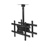 Support de plafond double face télescopique pour TV à écran plat de 32 à 65 pouces, convient aux plafonds plats et voûtés (2,53 m)