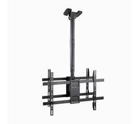 TooQ Support de plafond LPCE2286TSLI-B 2 écrans 43-86" inclinable 180° 50kg VESA 600x400 Noir