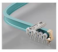 Support de Plafond Flexible et Pliable pour Rail de Rideau, 10 11 13 15 16 20 23 Pieds de Long, Tringle de séparation pour Douche/pièce d'intimité, système de Rail de Rideau en métal Robuste