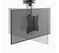 Support de plafond motorisé pour TV - Support rabattable réglable pour téléviseurs de 13 à 37 pouces, design incliné, s'adapte à un espacement de trous de 200 x 200 mm, parfait pour la maison et le