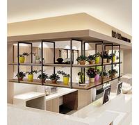 Support de plafond pour casseroles et bar à vin - En métal noir - 2 couches - Étagère de rangement flottante pour balcon (140 x 30 x 80 cm) - Organiseur gain de place