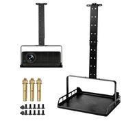Support De Plafond Pour Projecteur, Universel Support RéGlable En Hauteur De 30 à 56 Cm Pied De Projecteur Noir Avec Gestion Des CâBles DissimuléE Pour Home CinéMa Et Bureau Charge Maximale 10 Kg