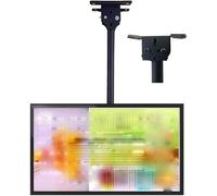 Support de Plafond pour téléviseur avec Hauteur réglable, télescopique, inclinable et pivotant, Compatible avec la Plupart des écrans Plats LED de 26 à 60 Pouces, 1,1