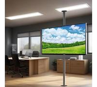 Support de Plafond pour téléviseur inclinable et pivotant, Compatible avec écran LED de 32 à 75 Pouces, TV LCD, Cadre Rotatif à 360 degrés, Support de Sol, cloison de séparation(110-135cm)