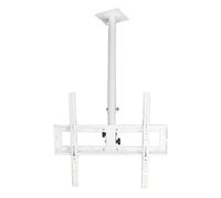 Support De Plafond pour Téléviseur LCD Blanc, Support Télescopique Universel Rotatif pour Caissons Lumineux Publicitaires, Hauteur Réglable(32"-55",1m)