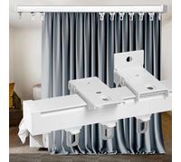 Support de plafond pour tringle à rideau, rail de rideau coulissant, séparateur de pièce, facile à installer, pour camping-car, baie vitrée, séparateur de pièce (blanc, 90 cm)