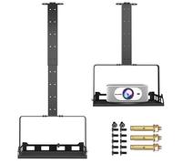 Support de plafond pour vidéoprojecteur réglable en hauteur 30 à 56 cm - Support universel pour projecteur au plafond et au mur avec guide-câbles caché - Charge maximale : 10 kg - Idéal pour le home