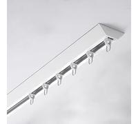 Support de plafond réglable de 1,3 m Curt K Ensemble de crochets à rouleau silencieux pour un glissement fluide, parfait pour chambre à coucher, véhicule récréatif, hôpital, noir, rail de 3,6 m