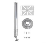 Support de plafond réglable pour caméra - 40-80 cm - En alliage d'aluminium argenté - Pour systèmes de surveillance dôme PTZ - Résistant aux intempéries - Fixation murale sur pilier (30-60 cm)