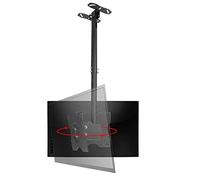 Support de plafond réglable pour TV double face inclinable et rotatif pour téléviseurs de 2032 pouces, supporte jusqu'à 27,2 kg, idéal pour le cinéma maison et les solutions d'économie d'espace