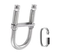 Support de plafond robuste en acier inoxydable for sac de frappe, balançoire, hamac, trapèze de yoga et équipement de fitness(Silver-3,Connecting ring)