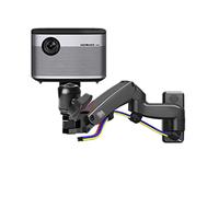 Support de Plafond Support mural universel for Mini projecteur, ressort à gaz, mouvement complet, 2-7kg, petit support de projecteur avec vis de 6mm Supports pour vidéoprojecteurs ( Color : Noir )