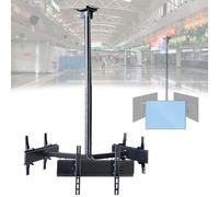 Support de plafond TV avec réglage de l'angle pour plusieurs écrans plats sur plafond droit Compatible VESA 400 x 400 mm