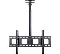 Support de Plafond Universel pour téléviseur, Bras articulé à Mouvement Complet pour écrans Plats et incurvés avec réglage de la Hauteur télescopique, Support Robuste