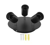 Support de plafonnier rotatif à 3 têtes | Luminaire sur rail E27 réglable à 90° et 330° | Pied de lampe à intensité variable pour cuisine/chambre/salon | Construction en fer,