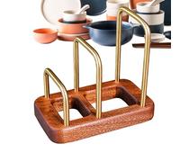 Support de planche à découper - 16,6 x 10 cm - Qualité durable - Organiseur de rangement pour couvercle de comptoir de cuisine avec fentes désignées, support de couvercle de casserole pour couvercles