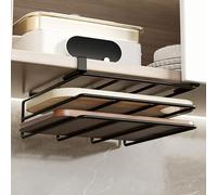 Support de planche à découper sous étagère, en acier au carbone, rangement suspendu pour couvercles de casseroles, support sous armoire, accessoire de cuisine peu encombrant